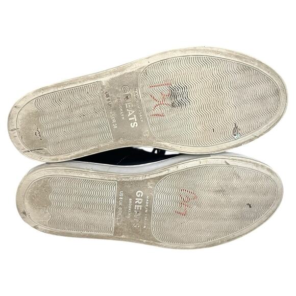 GREATS Brooklyn‎ Royal Nero Leather Low Top Made in Italy Sneaker Men’s Size 8 - Picture 7 of 7